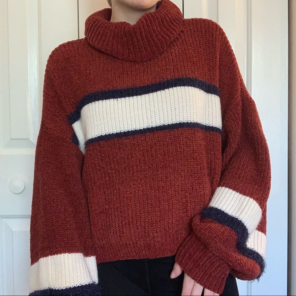 Knit turtleneck sweater